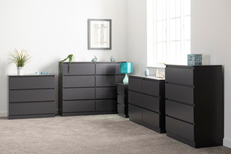 Malvern 4 Drawer Chest Grey- The Right Buy Store