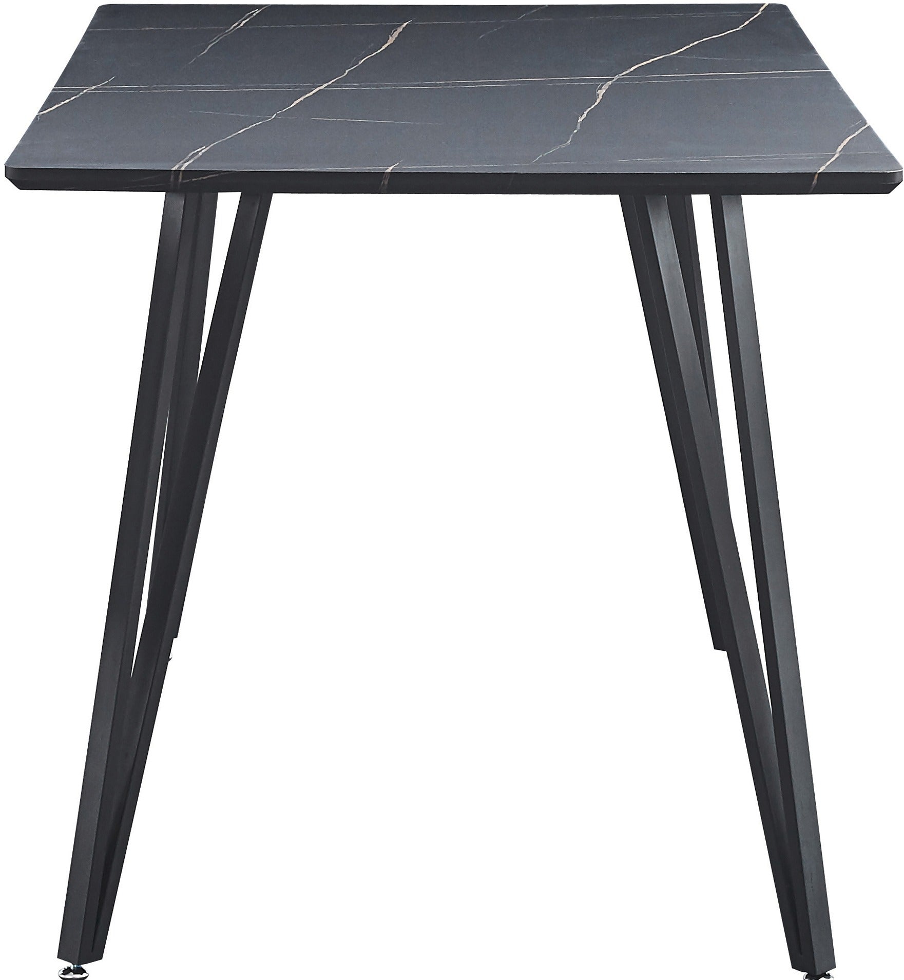 Marlow Dining Table - Black Marble Effect/Black