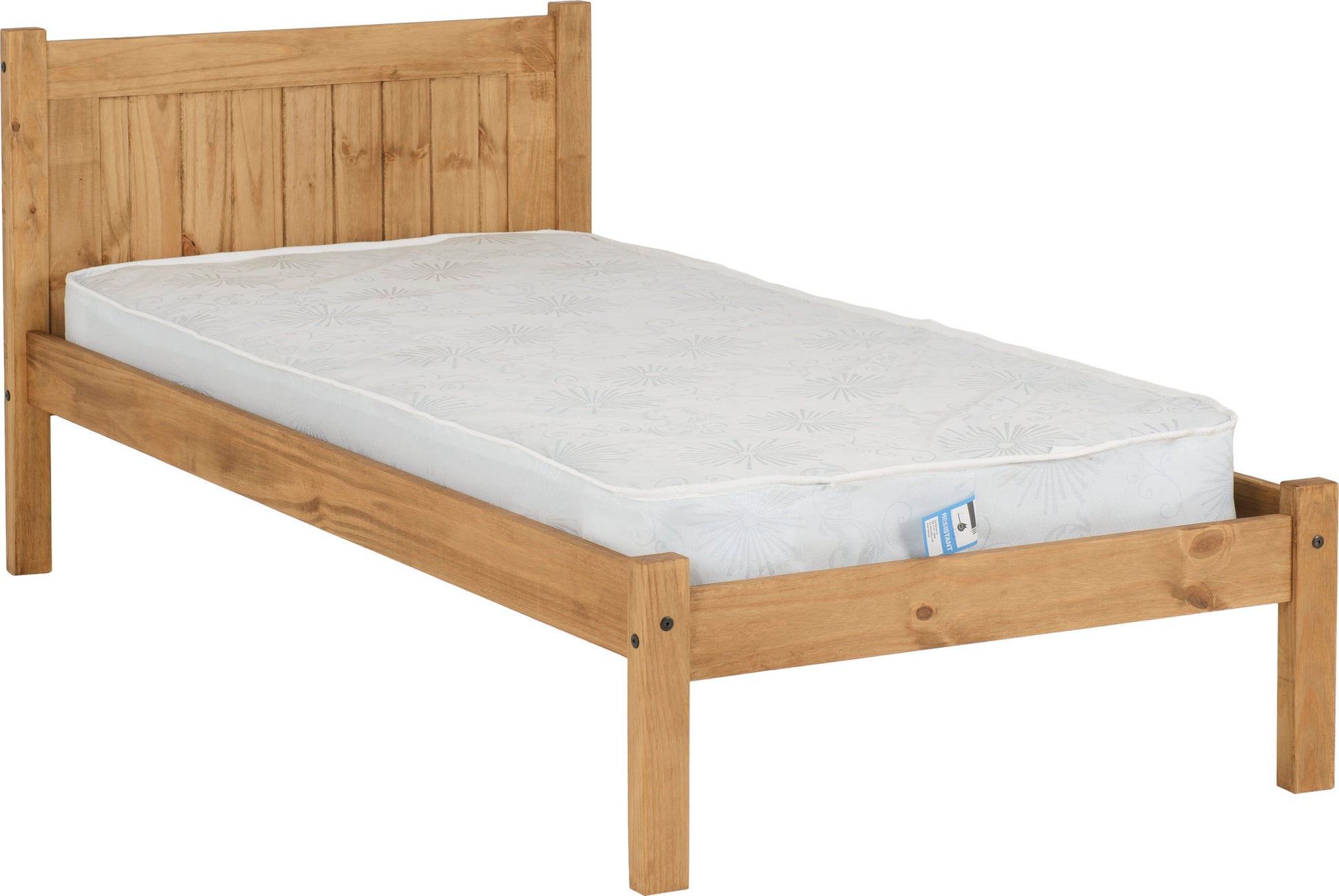 Maya 3' Bed - Distressed Waxed Pine