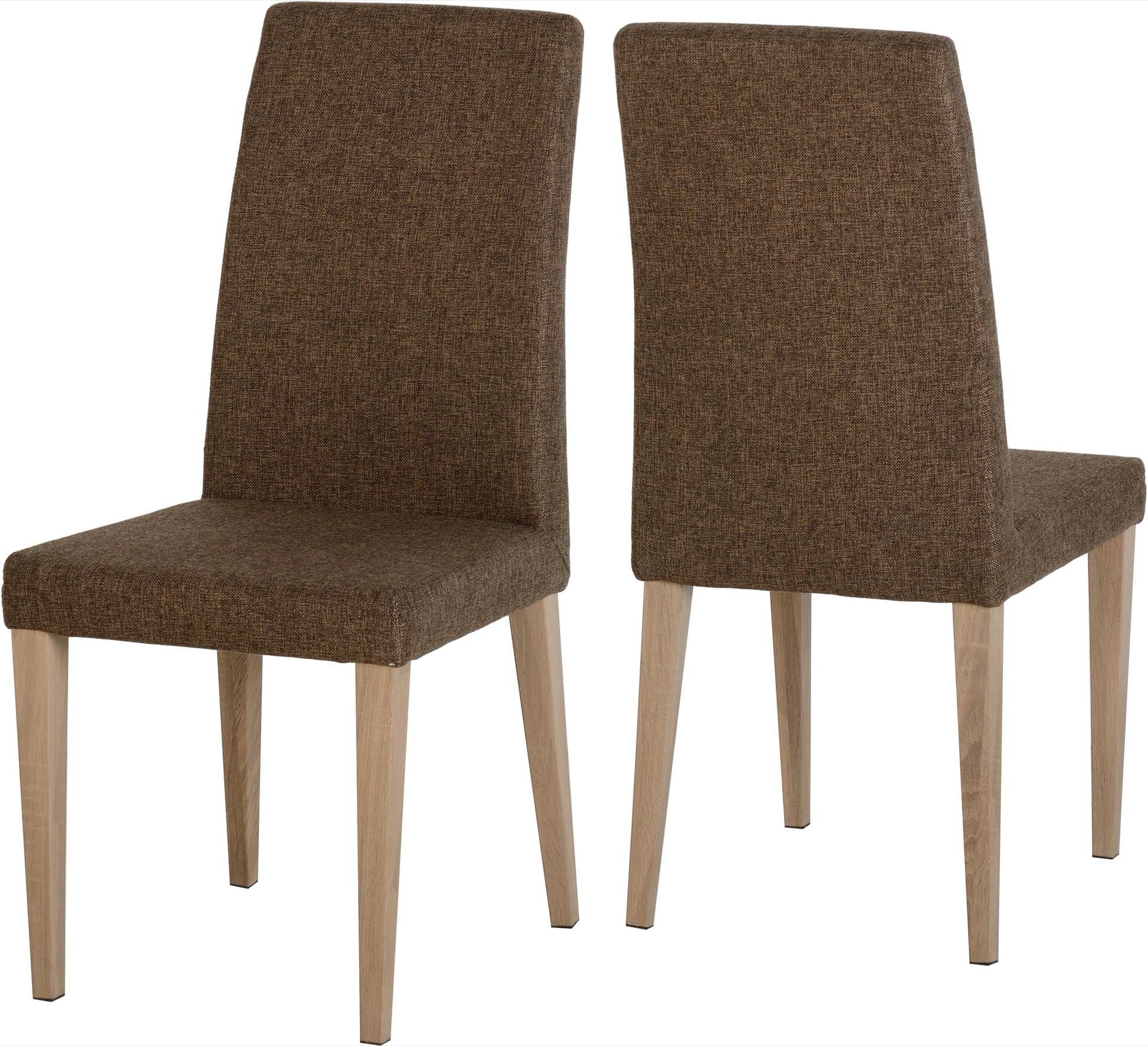 Milan Chair x4 - Brown Fabric
