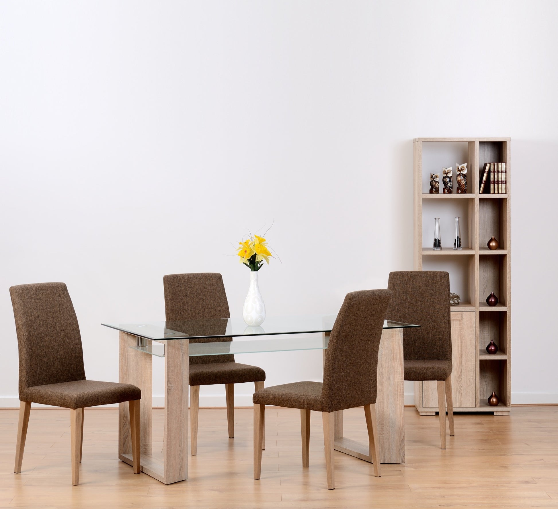 Milan Chair - Brown Fabric