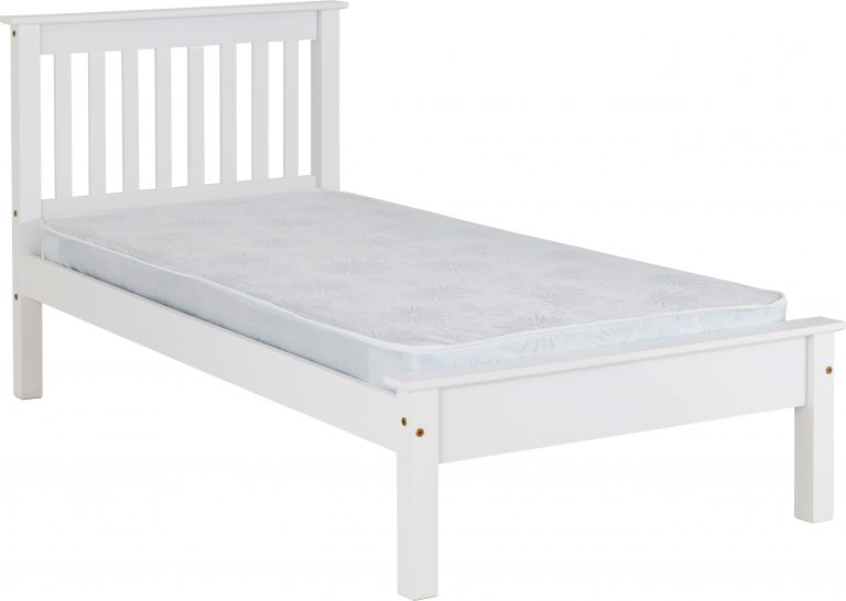 Monaco 3' Bed Low Foot End White- The Right Buy Store