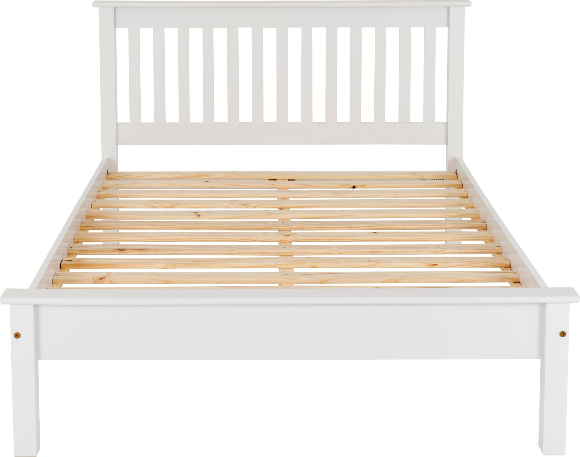 Monaco 4'6" Bed Low Foot End - White