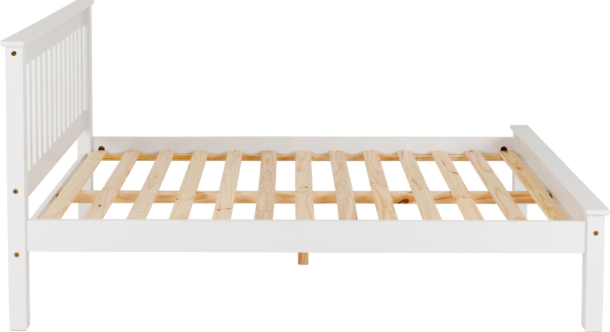 Monaco 4'6" Bed Low Foot End - White