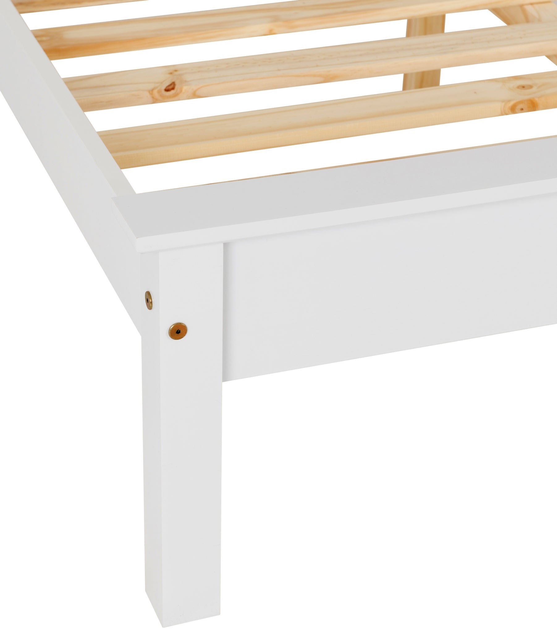 Monaco 4'6" Bed Low Foot End - White