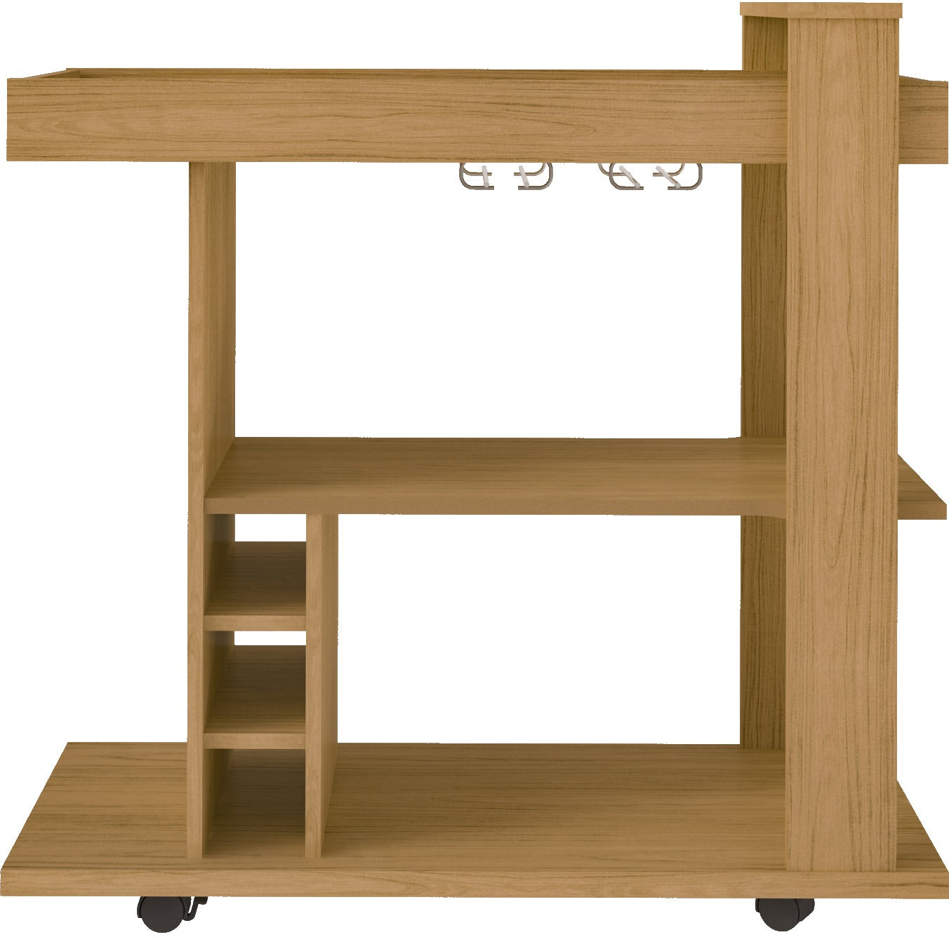 Naples Breakfast Bar/Drinks Cart- Oak Effect- The Right Buy Store