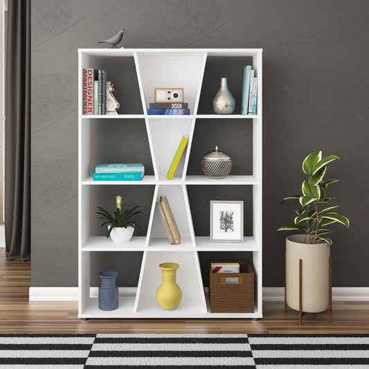 Naples Medium Bookcase White