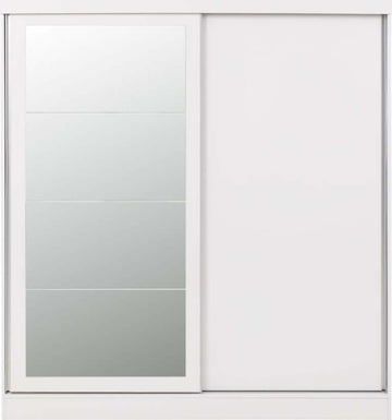 Nevada 2 Door Sliding Wardrobe - White Gloss