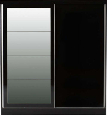 Nevada 2 Door Sliding Wardrobe - Black Gloss