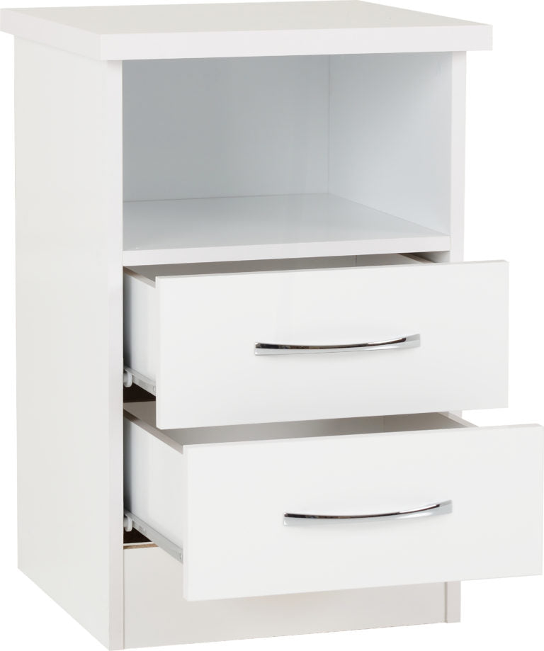 Nevada 4 Door 2 Drawer Mirrored Wardrobe Bedroom Set White Gloss- The Right Buy Store