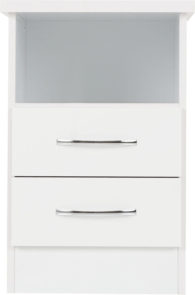 Nevada 4 Door 2 Drawer Mirrored Wardrobe Bedroom Set White Gloss- The Right Buy Store