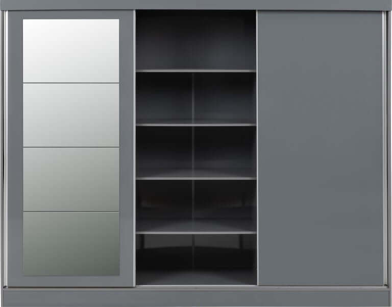 Nevada 3 Door Sliding Wardrobe - Grey Gloss