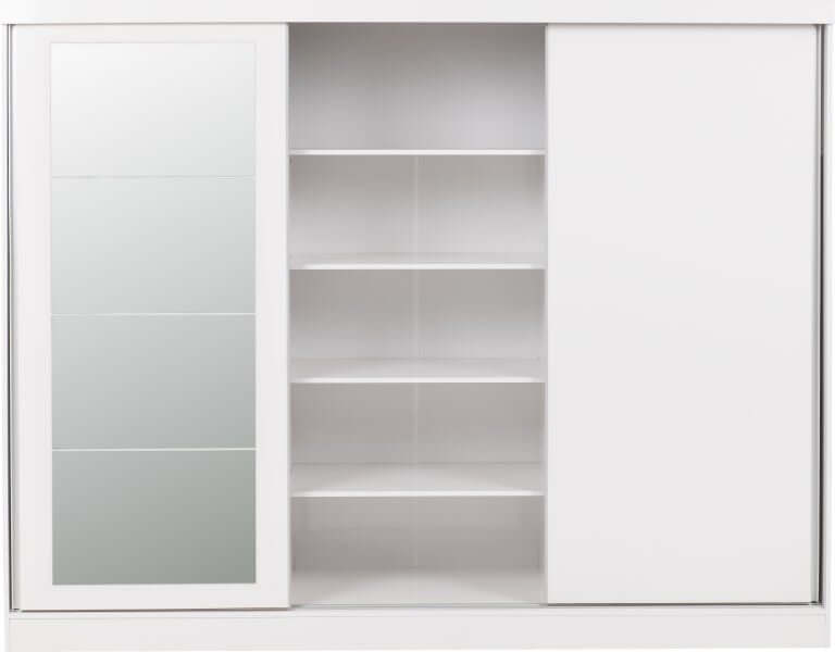 Nevada 3 Door Sliding Wardrobe - White Gloss