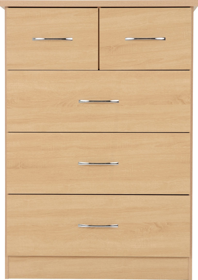 Nevada 3+2 Chest Of Drawers - Sonoma Oak Effect