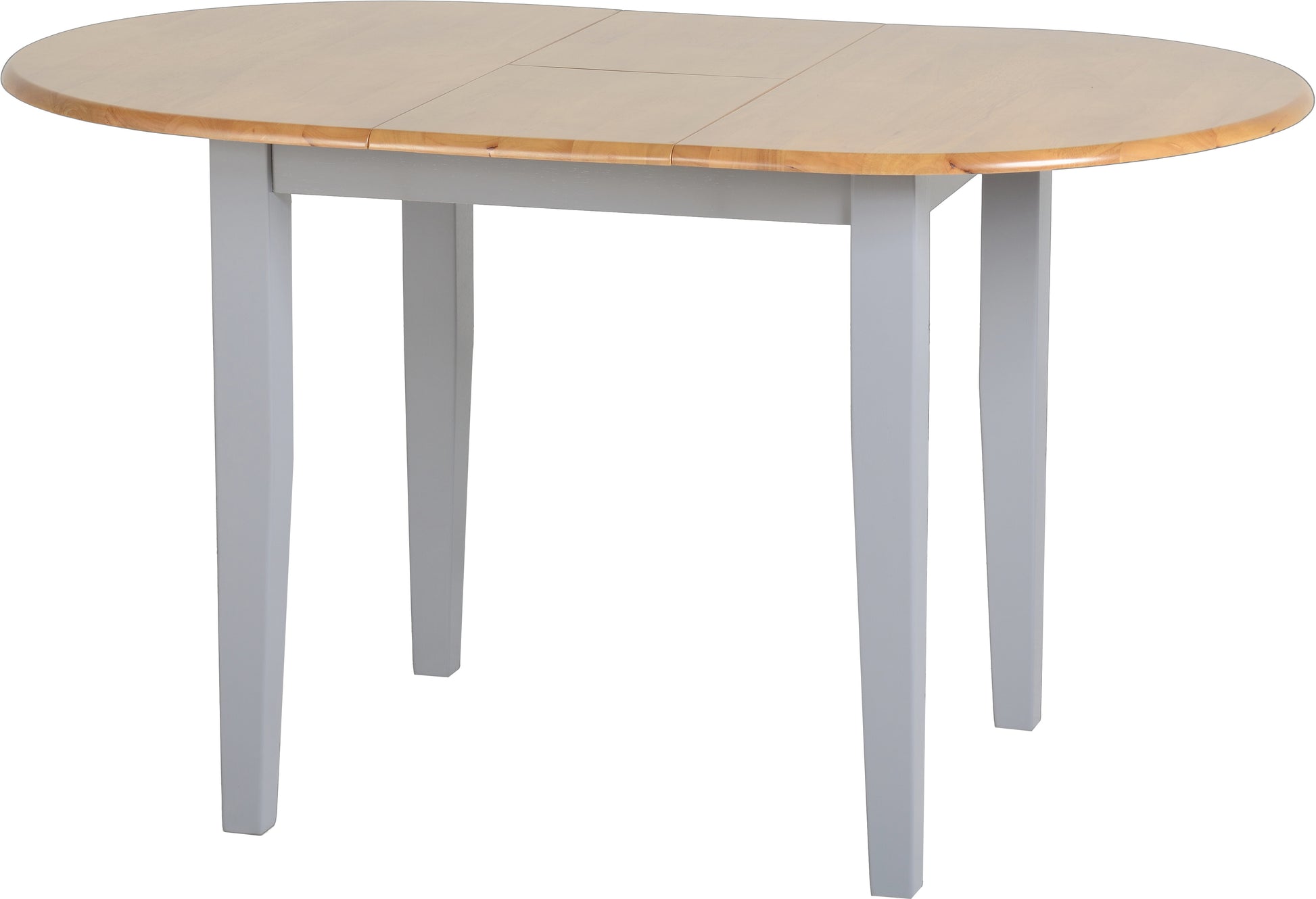 Oxford Extending Dining Set - Grey/Natural Oak Finish/Grey Fabric