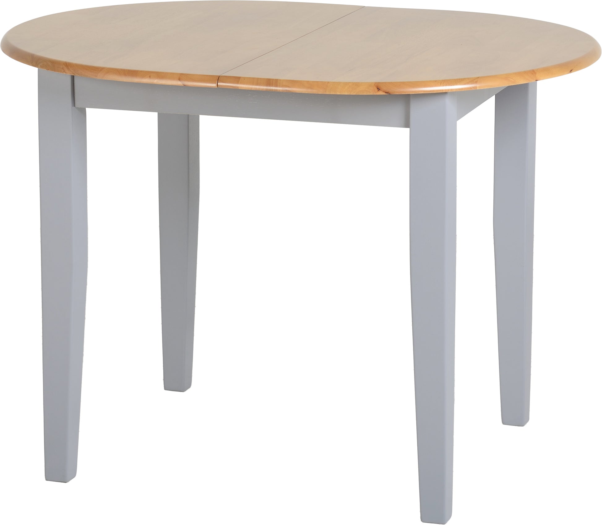 Oxford Extending Dining Set - Grey/Natural Oak Finish/Grey Fabric