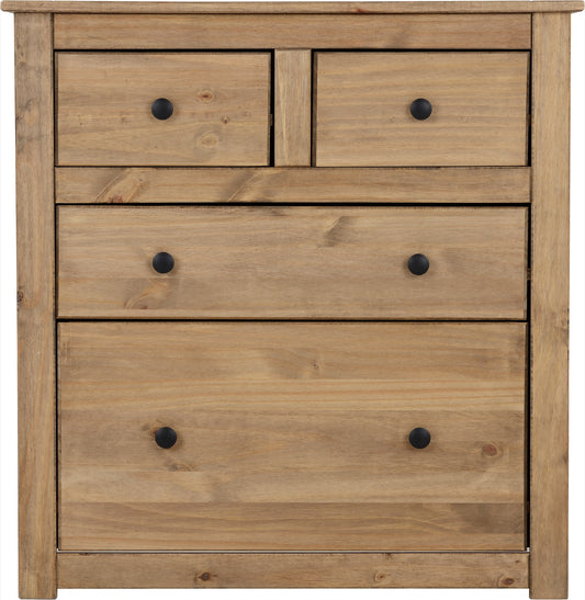 Panama 2+2 Drawer Chest Natural Wax