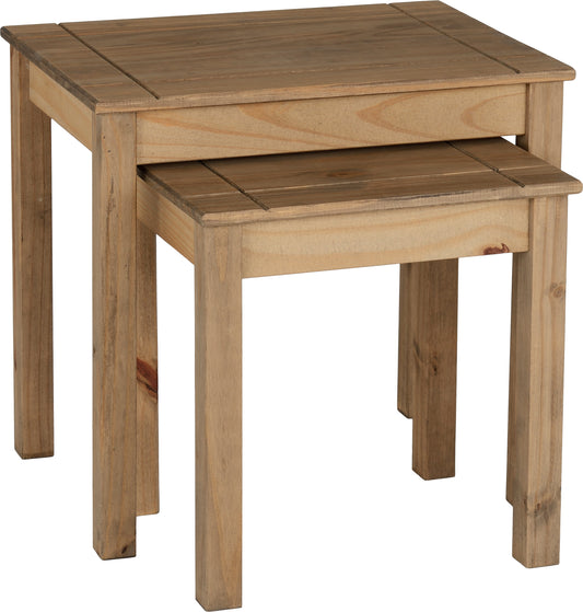 Panama Nest of 2 Tables Natural Wax