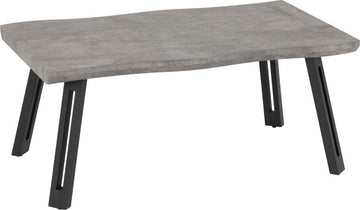 Quebec Wave Edge Coffee Table Concrete Effect/Black - The Right Buy Store