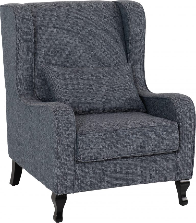 Sherborne Fireside Armchair Slate Blue Fabric- The Right Buy Store