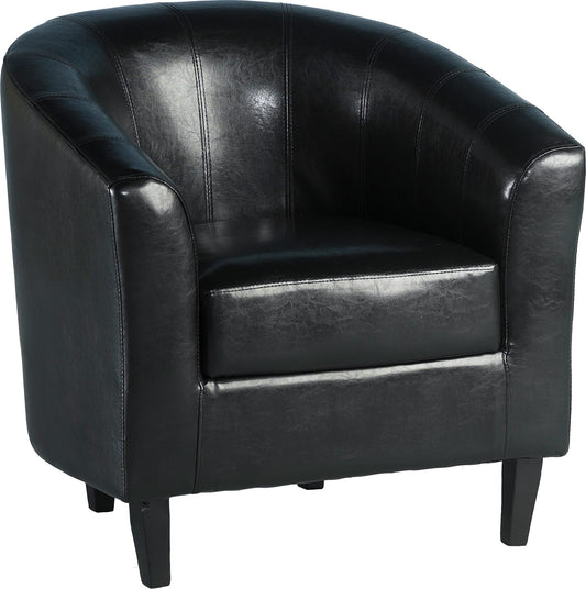 Tempo Tub Chair Black Faux Leather