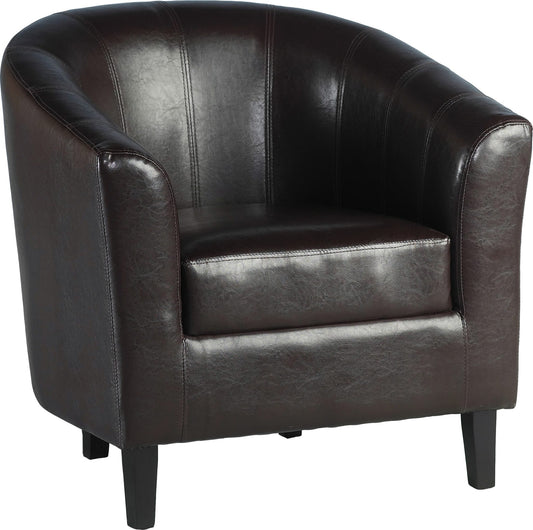 Tempo Tub Chair Brown Faux Leather