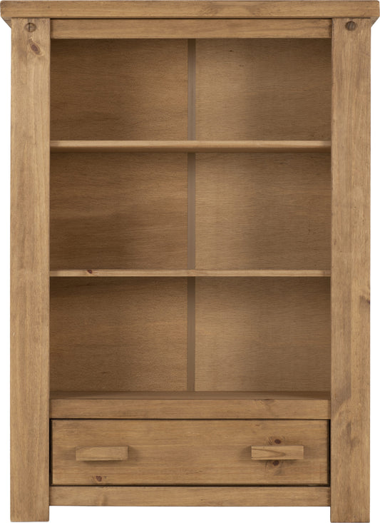 Tortilla 1 Drawer Bookcase Distressed Waxed Pine