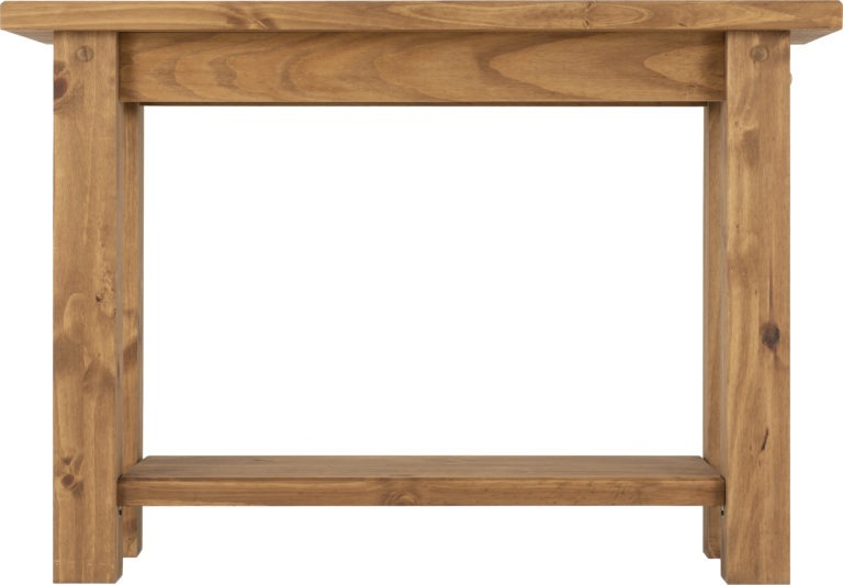 Tortilla Console Table Distressed Waxed Pine- The Right Buy Store