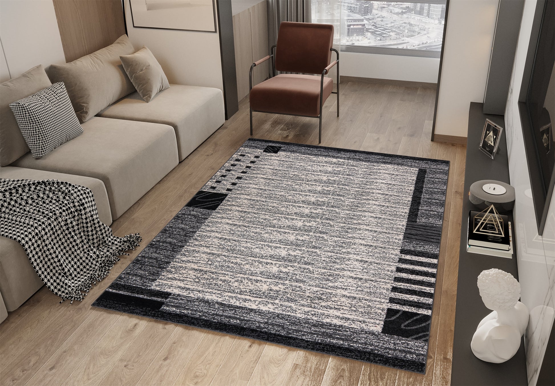 Twist Grey T1009 Rug