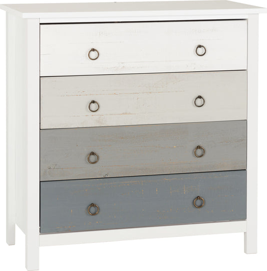 Vermont 4 Drawer Chest White/Grey