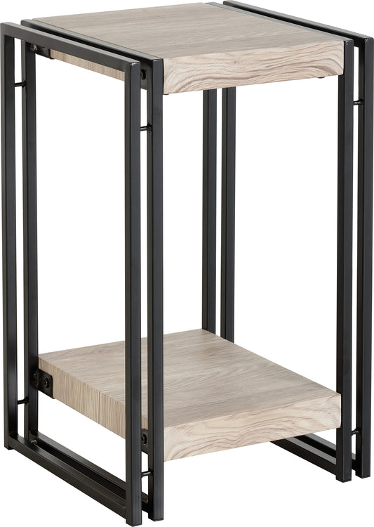 Warwick Low Plant Stand Oak Effect Veneer/Black