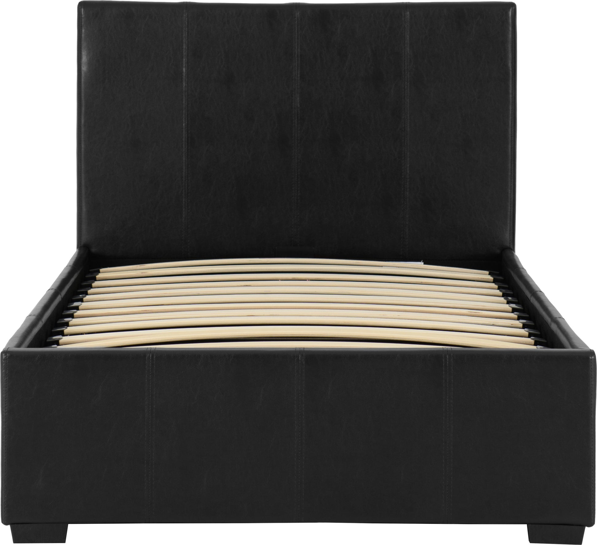 Waverley 3' Single Storage Bed - Black Faux Leather