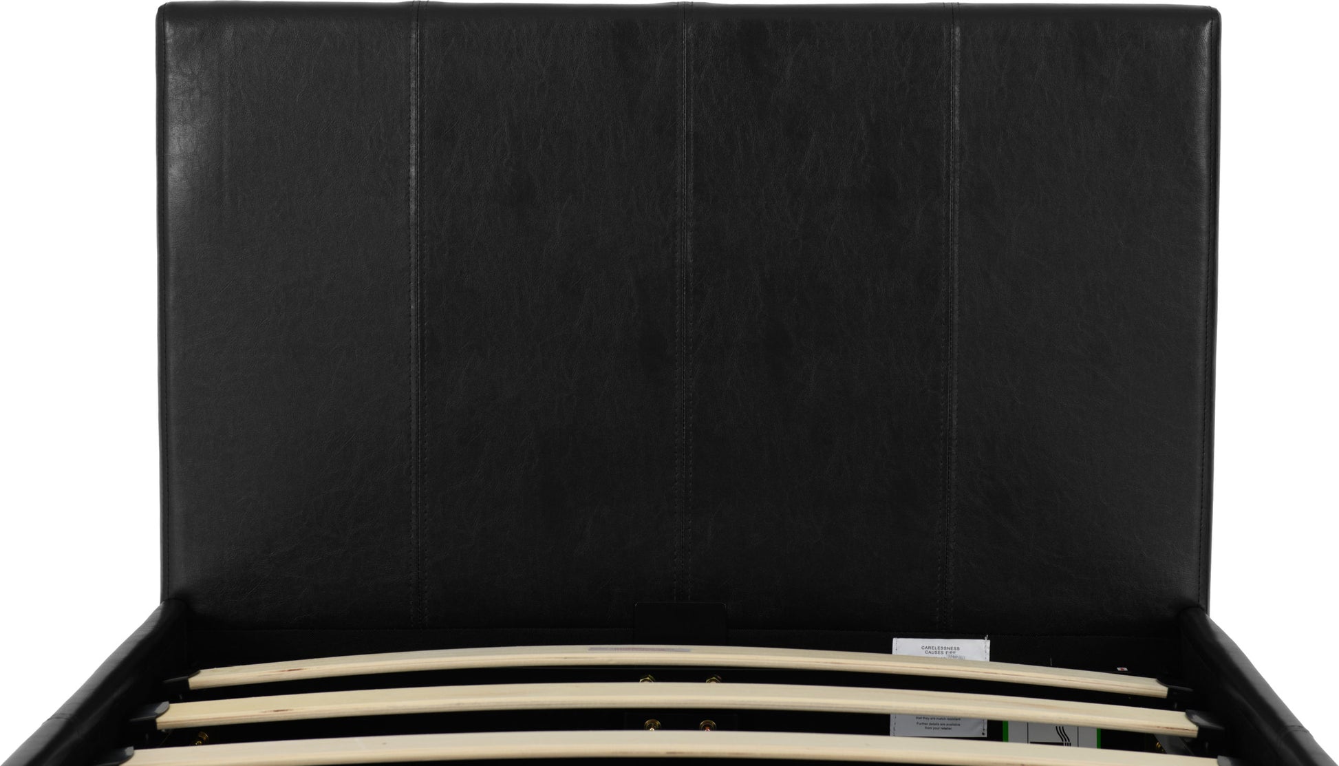 Waverley 3' Single Storage Bed - Black Faux Leather